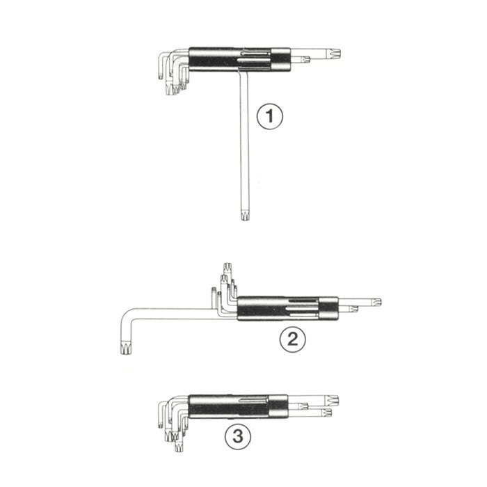 L-TYPE WRENCH SET | EXTRA LONG | T-STAR TAMPERPROOF (FOR TORX) T10 - T50 | 8 PCS. (805)