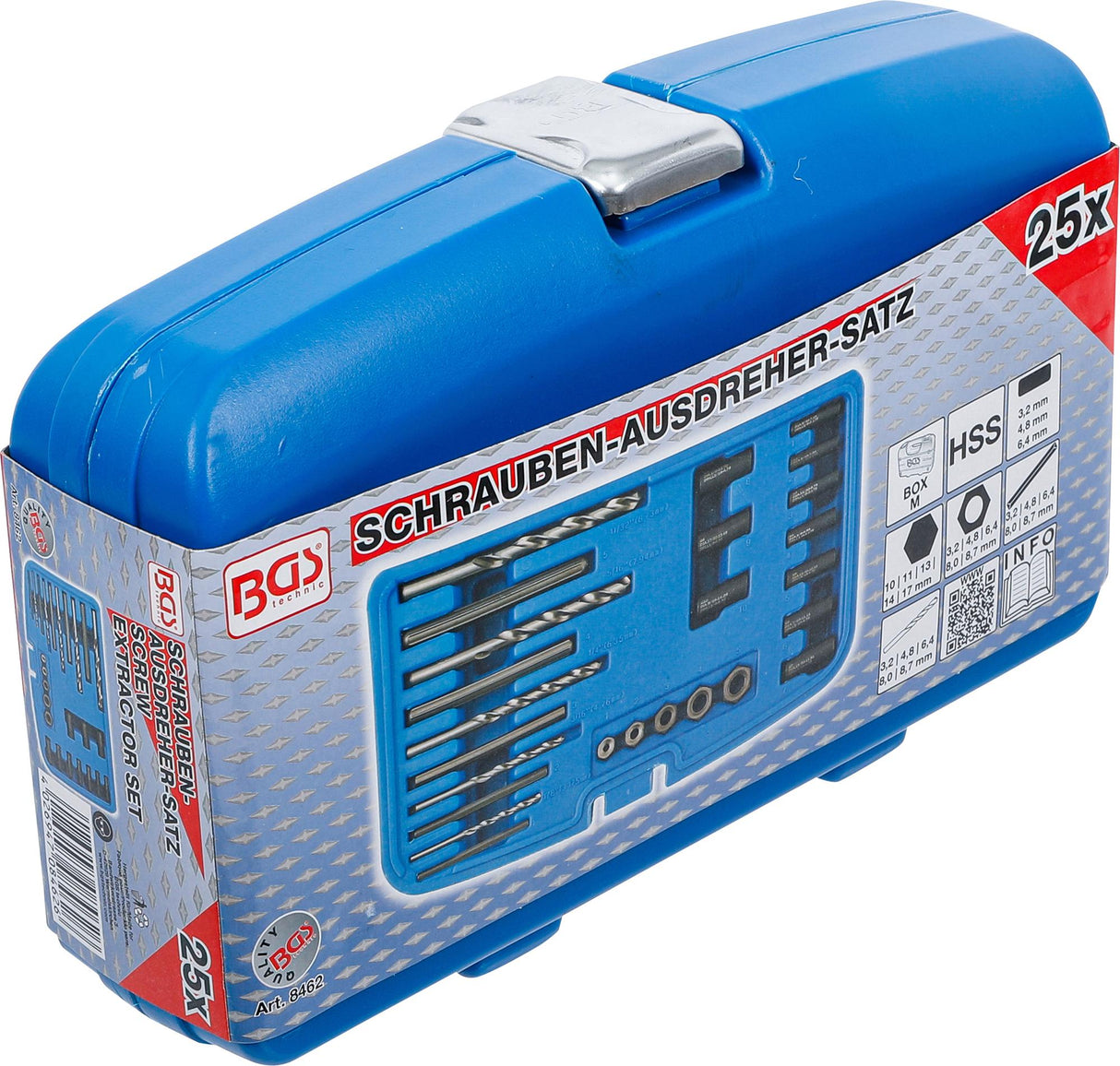 HSS SCREW EXTRACTOR SET | 25 PCS. (8462)