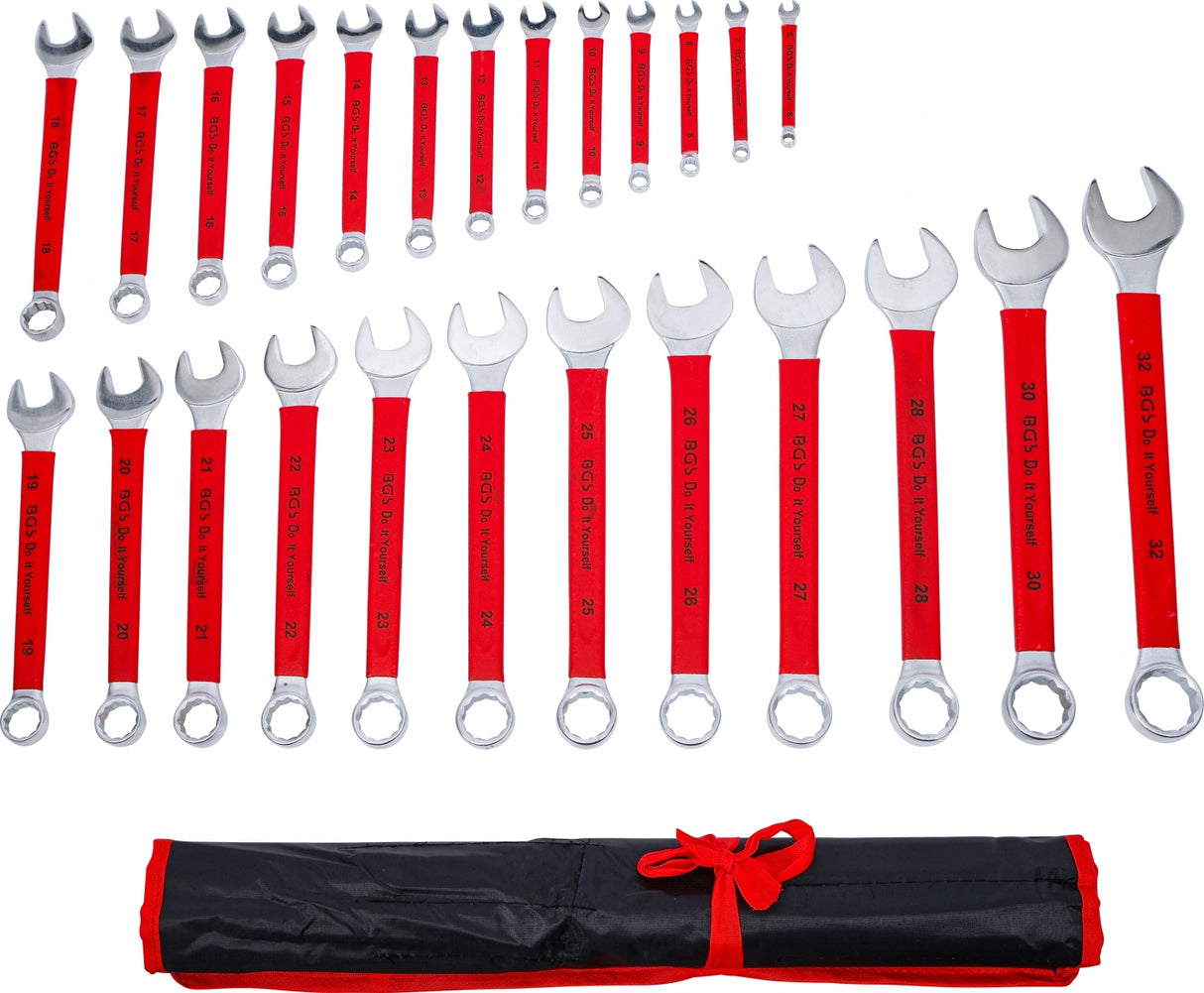 COMBINATION SPANNER SET | 6 - 32 MM | 25 PCS. | ANTI-SLIP HANDLES (91198)
