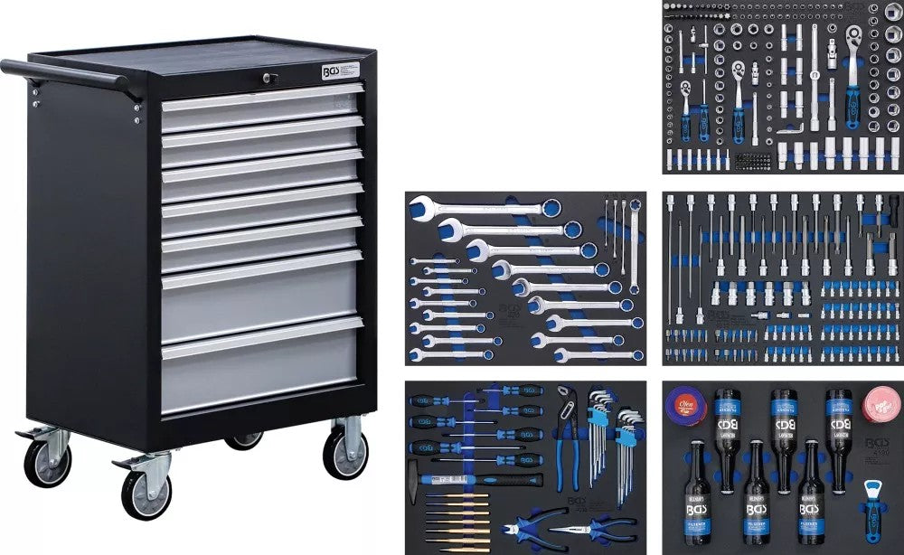 WORKSHOP TROLLEY | 7 DRAWERS | WITH 354 TOOLS (6077)