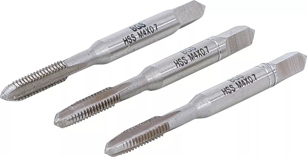 TAP SET | STARTER, PLUG, BOTTOMING TAP | HSS-G | M4 X 0.7 | 3 PCS. (931)