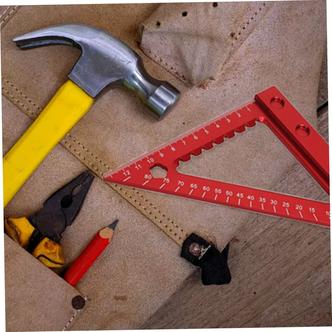 ALUMINUM SQUARE / WOODWORKING TRIANGLE RULER | 90 | WITH BASE (RS90A)
