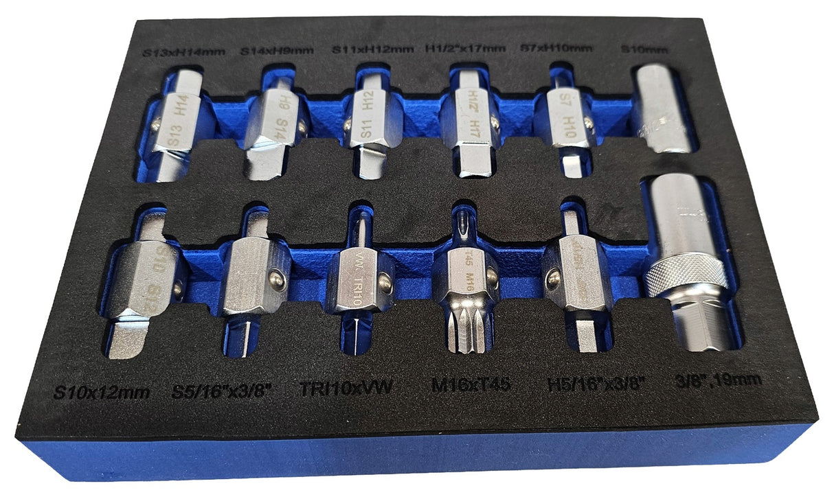 OIL DRAIN BIT SET | 12.5 MM (1/2") | 12 PCS. (SK12M)