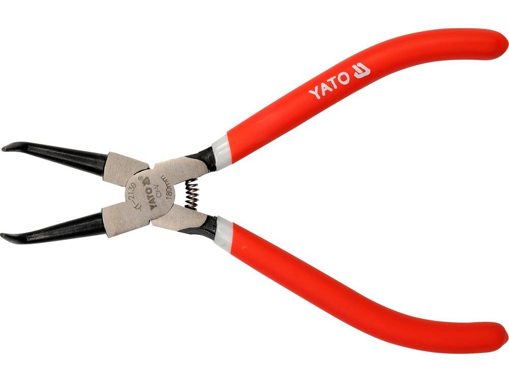 CIRCLIP PLIERS BENT INTERNAL 180MM (YT-2139)