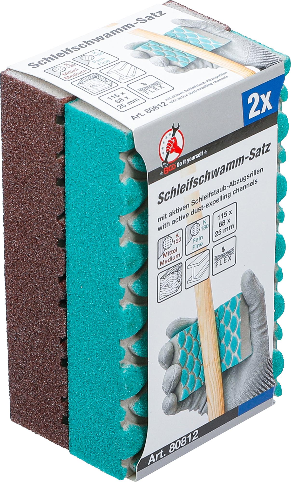ABRASIVE SPONGE SET | K 120, 180 | 2 PCS. (80812)
