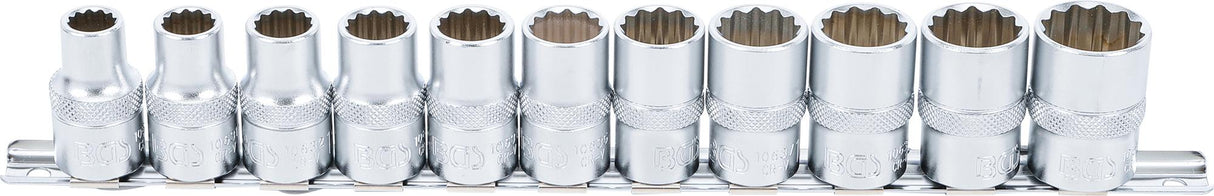 SOCKET SET, 12-POINT | 12.5 MM (1/2") DRIVE | 10 - 21 MM | 11 PCS. (9107)