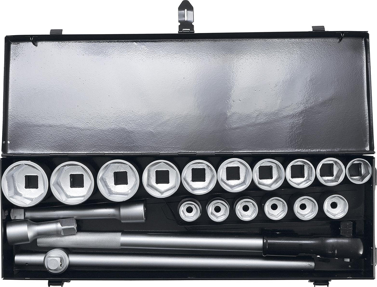SOCKET SET | 20 MM (3/4") DRIVE | 19-50 MM | 20 PCS. (15113)