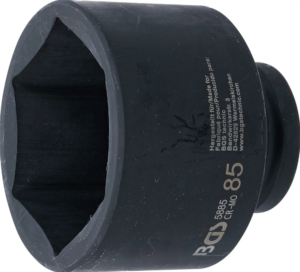 IMPACT SOCKET, HEXAGON | 25 MM (1") DRIVE | 85 MM (5885)