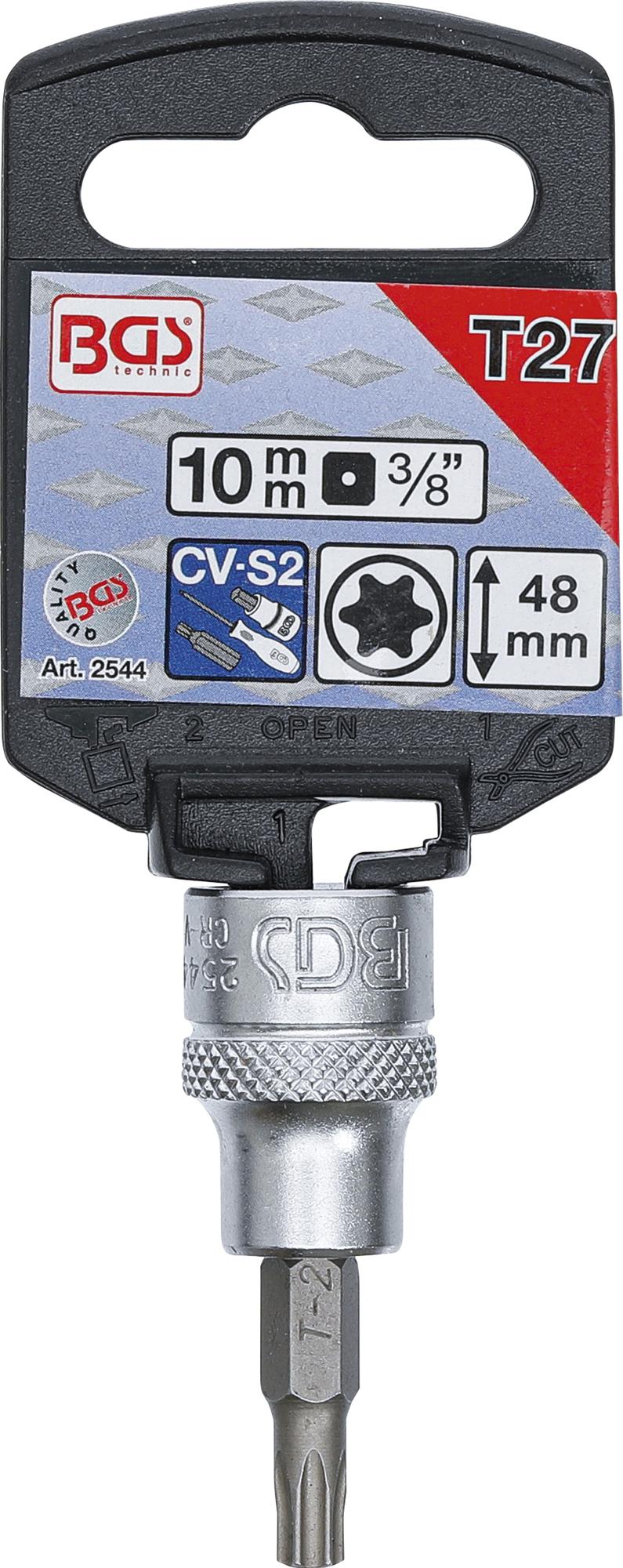 BIT SOCKET | 10 MM (3/8") DRIVE | T-STAR (FOR TORX) T27 (2544)