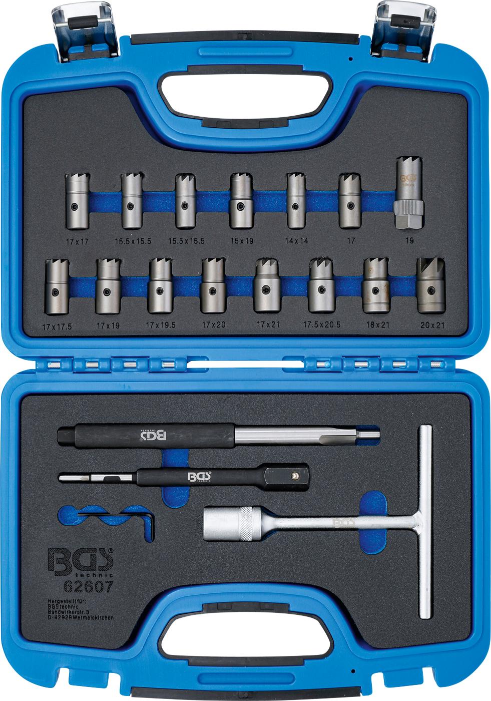 INJECTOR SEALING SURFACES CUTTER SET | 19 PCS. (62607)