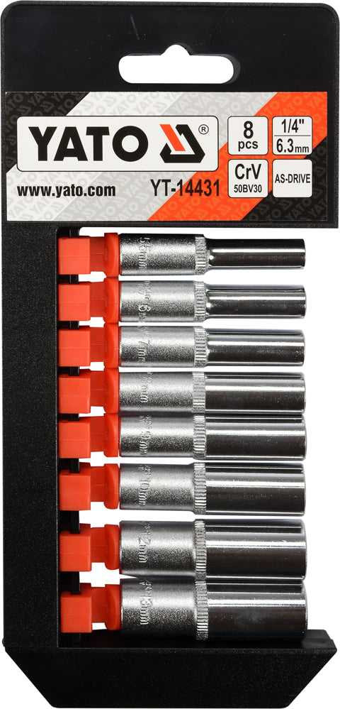 SOCKET SET 1/4" 8PCS (YT-14431)