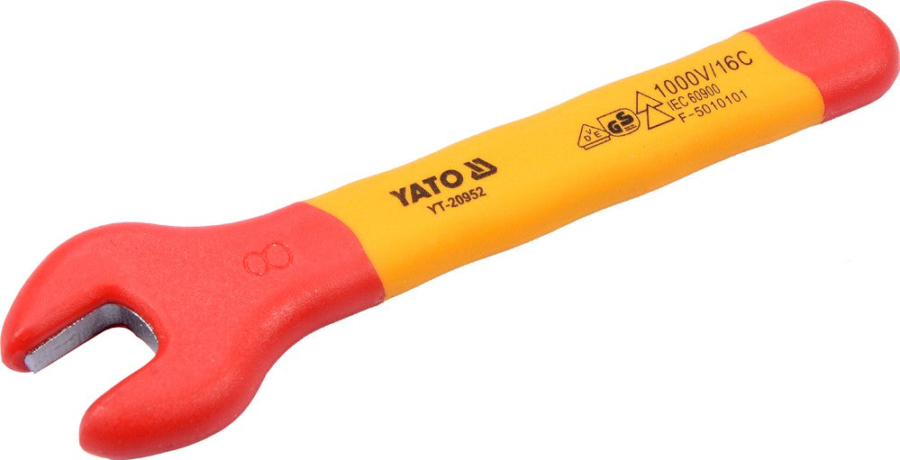 INSULATED OPEN-END WRENCH FOR ELECTRICIAN 8 MM VDE (YT-20952)