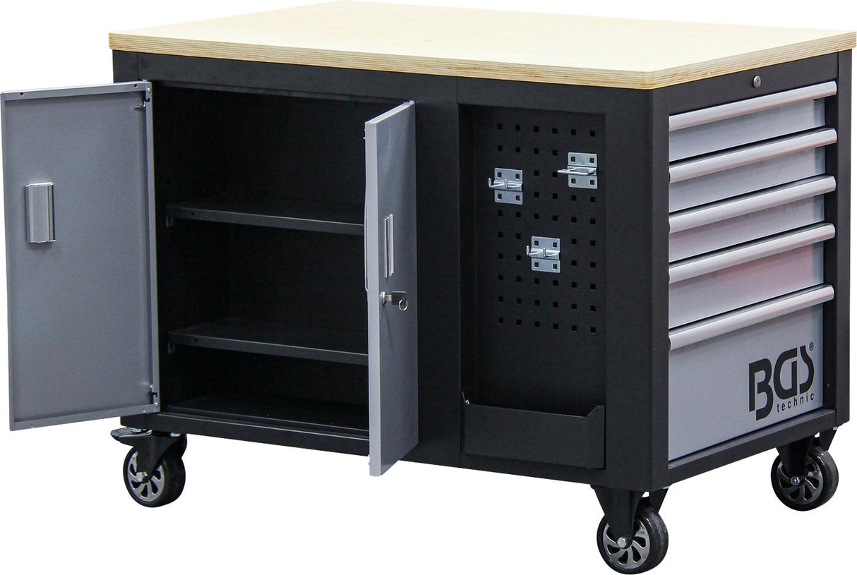 WORKSHOP TROLLEY | 2X 5 DRAWERS | 1 CABINET | EMPTY (4199)