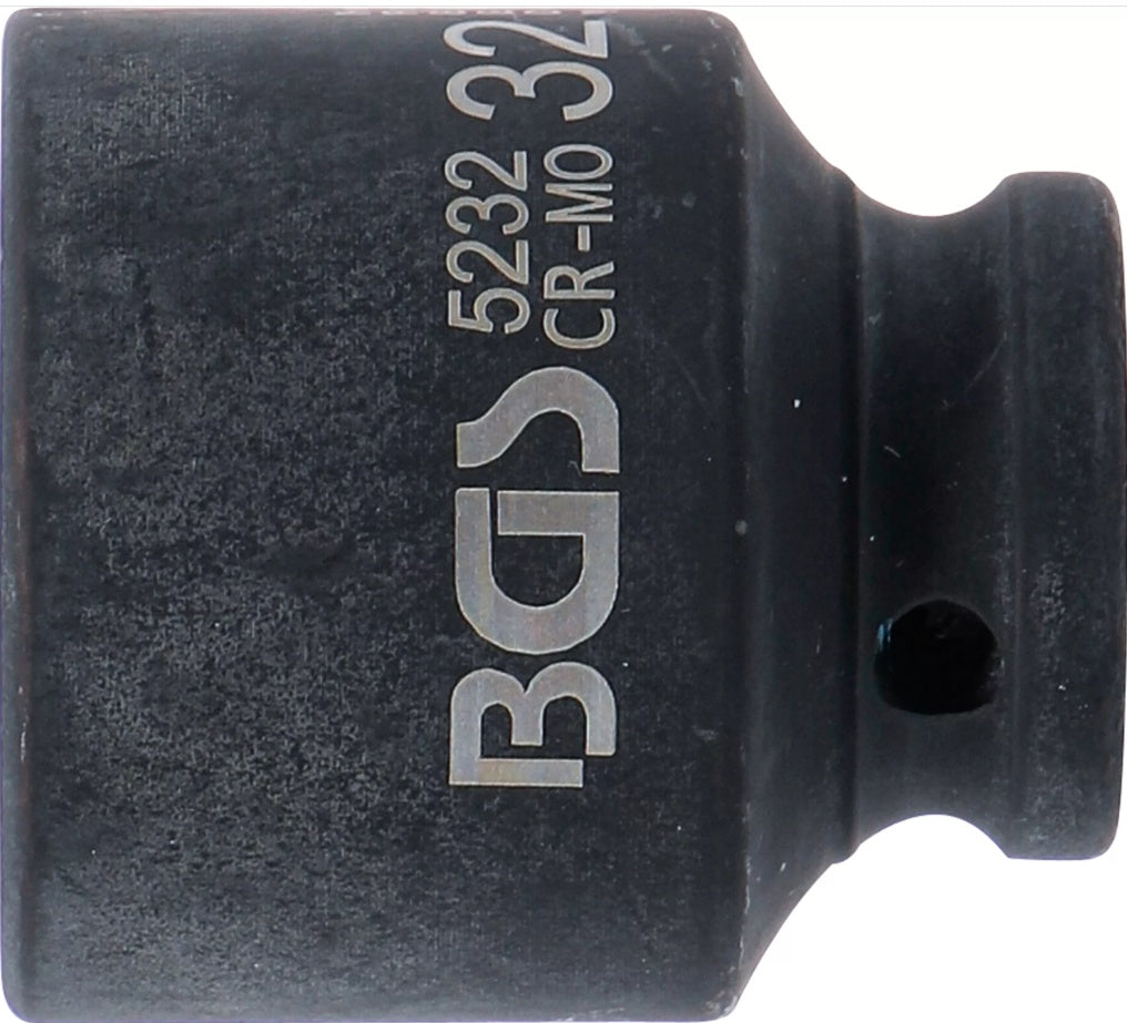 IMPACT SOCKET, HEXAGON | 12.5 MM (1/2") DRIVE | 32 MM (5232)