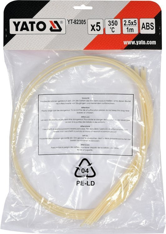 WELDING PLASTIC RODS ABS 2,5X5MM 5PCS (YT-82305)
