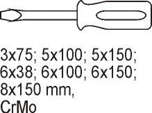PVC TRAY WITH 7PCS SLOTTED SCREWDRIVERS (YT-5535)