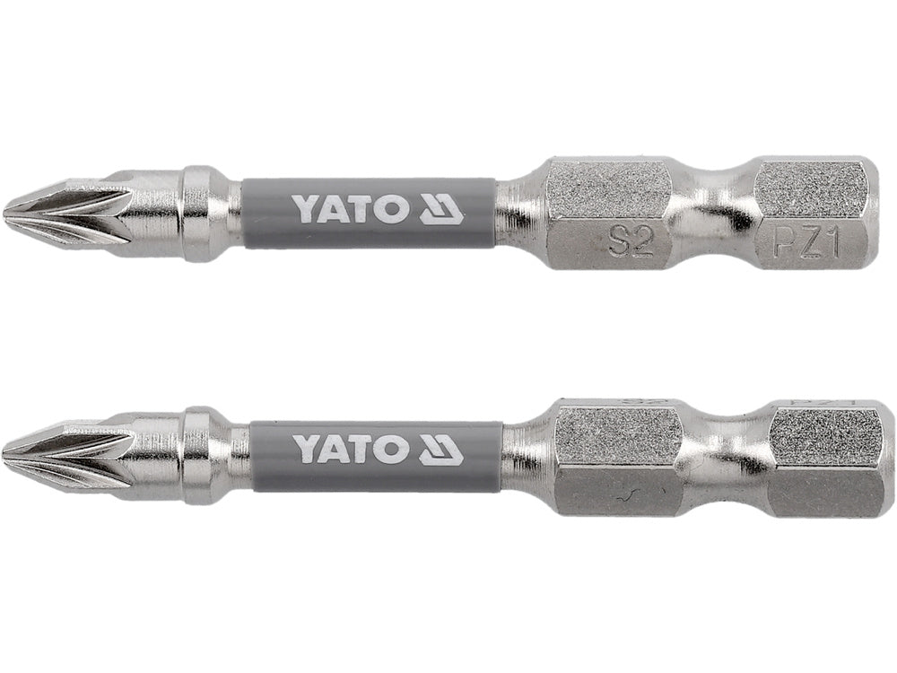 SCREWDRIVER BITS 1/4 50MM PZ1 2 PCS NI (YT-78023)