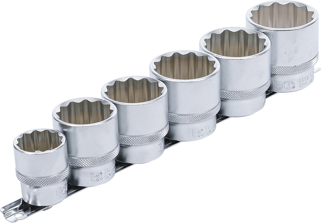 SOCKET SET, 12-POINT | 12.5 MM (1/2") DRIVE | 24 - 38 MM | 6 PCS. (70102)