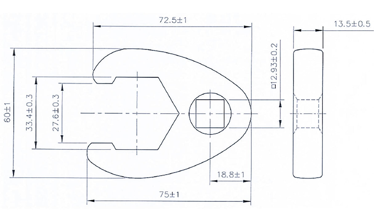 CROWFOOT SPANNER | 12,5 MM (1/2") DRIVE | 33 MM (1759-33)