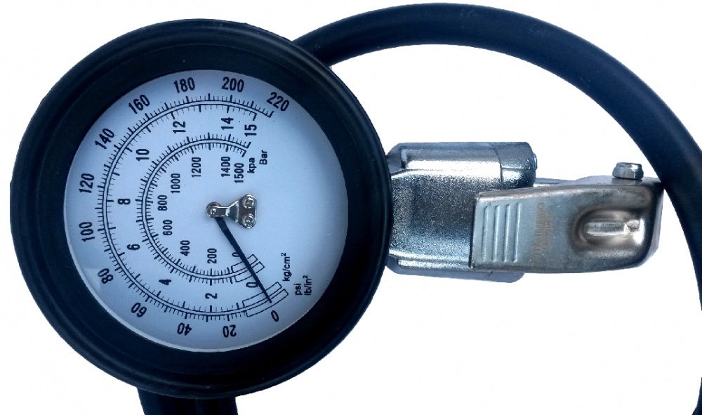 INFLATOR GUN WITH PRESSURE GAUGE | 0 - 15 BAR (H1828)