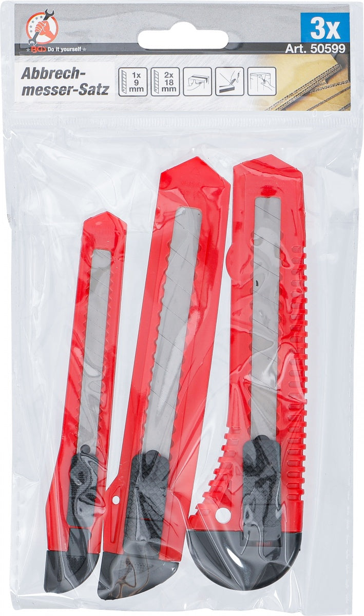 BLADES WITH SNAP-OFF SEGMENTS 9 / 18 MM | 3 PCS (50599)