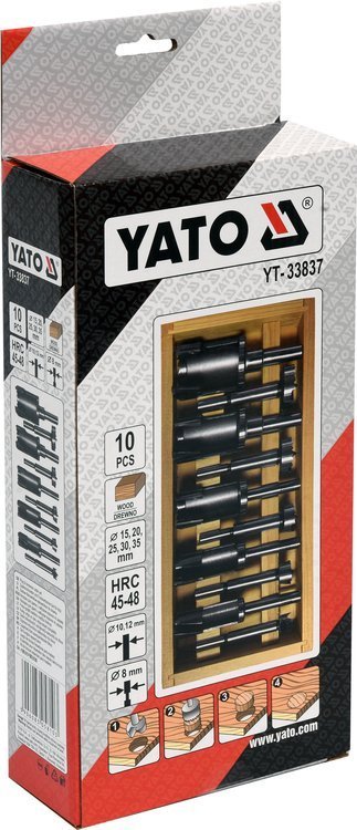 10PCS PLUG & FORSTNER CUTTER 15-35MM (YT-33837)