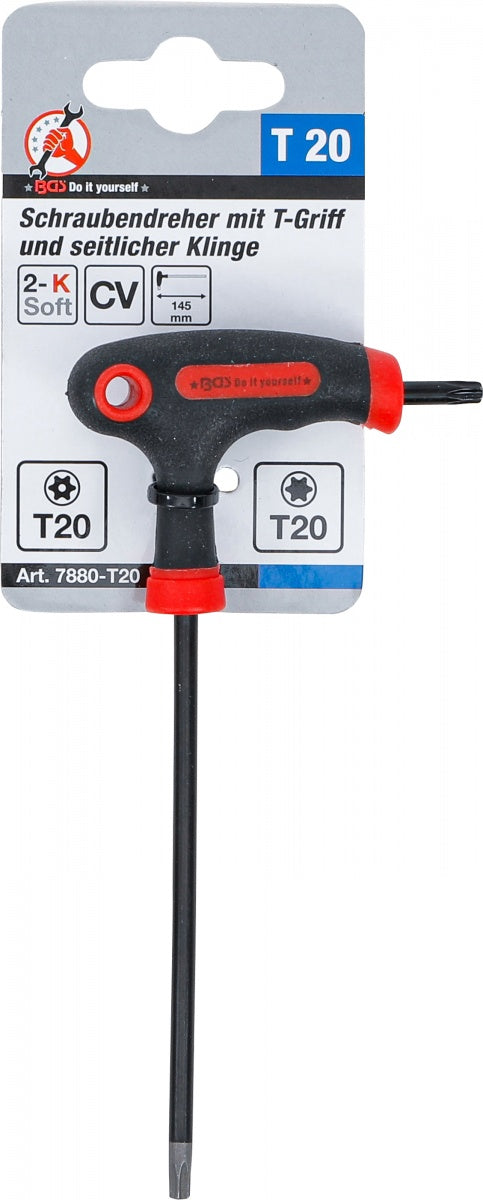 T-HANDLE L-TYPE WRENCH | T-STAR TAMPERPROOF/NON-TAMPERPROOF (FOR TORX) | T20 (7880-T20)