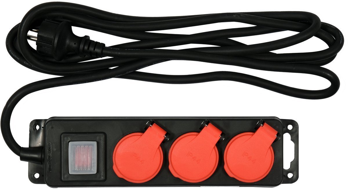 HD POWER STRIP IP 44 W. GROUND 3S 3M (YT-81240)