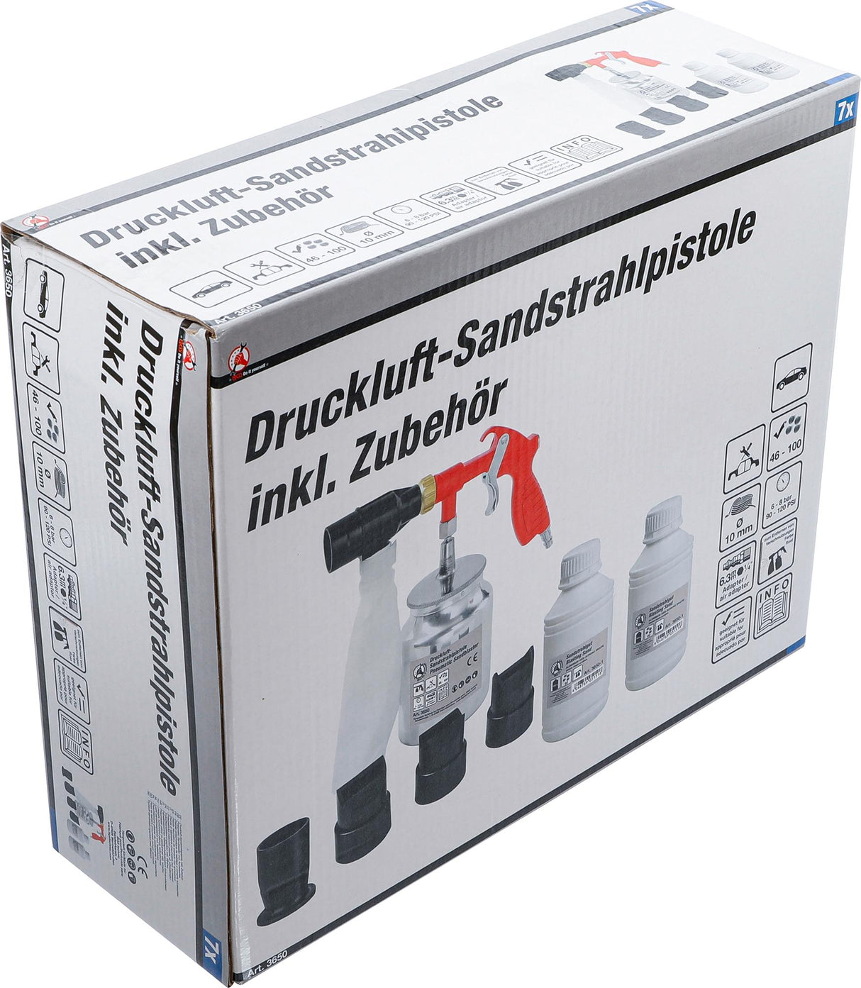PNEUMATIC SANDBLASTER INCL. ACCESSORIES (3650)
