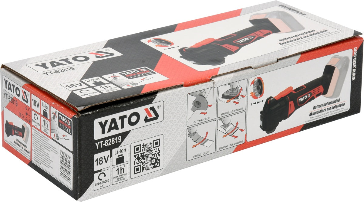 OSCILATING MULTITOOL 18V - BODY (YT-82819)