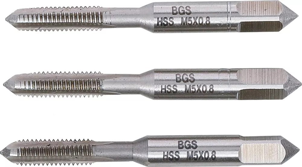 TAP SET | STARTER, PLUG, BOTTOMING TAP | HSS-G | M5 X 0.8 | 3 PCS. (932)