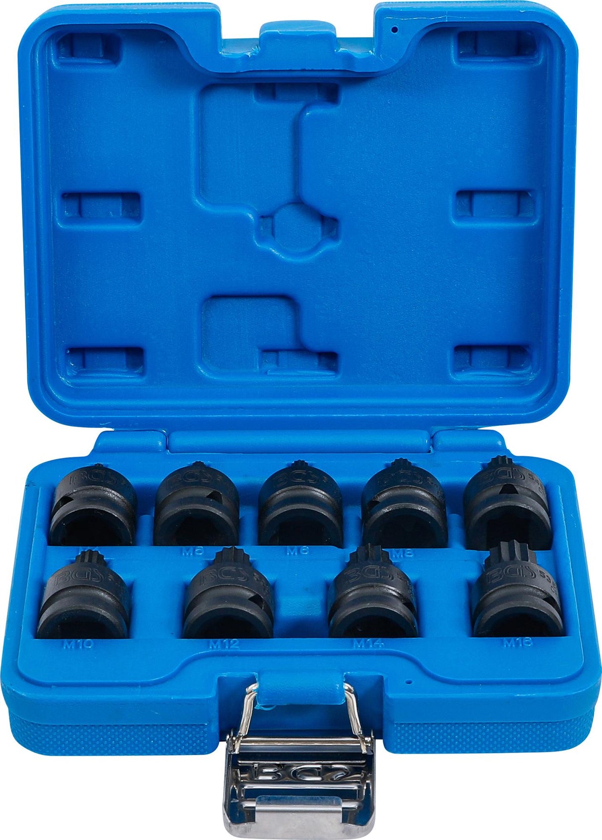IMPACT BIT SOCKET SET | 12.5 MM (1/2") DRIVE | SPLINE (FOR XZN) M4 - M16 | 9 PCS. (5487)