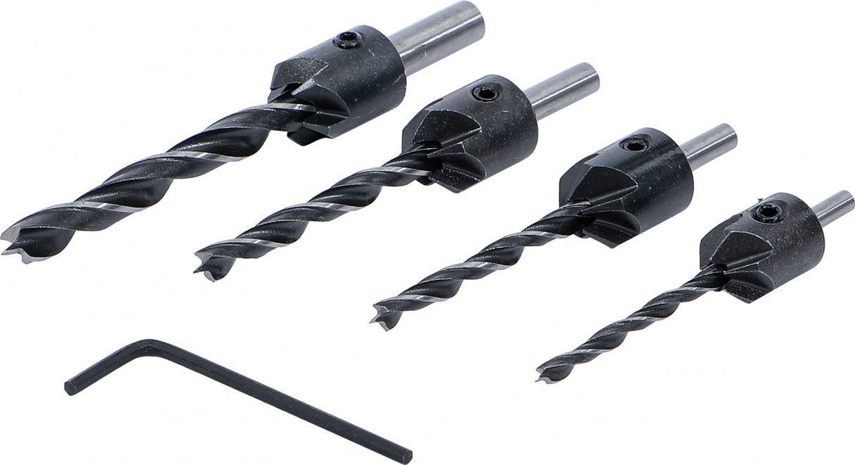 DRILL BITS/MILLING CUTTERS FOR WOOD | 4 PCS | 4-5-6-8 MM (50790)