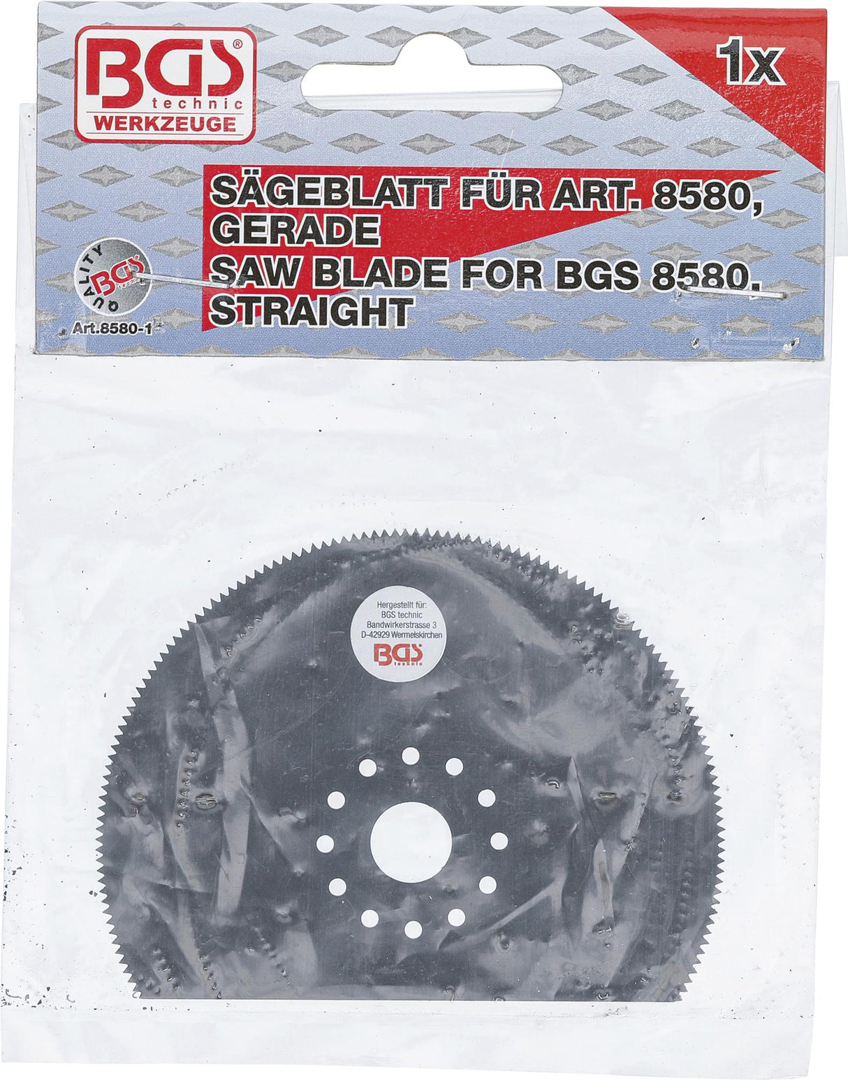 SAW BLADE STRAIGHT | FOR BGS 8580 (8580-1)