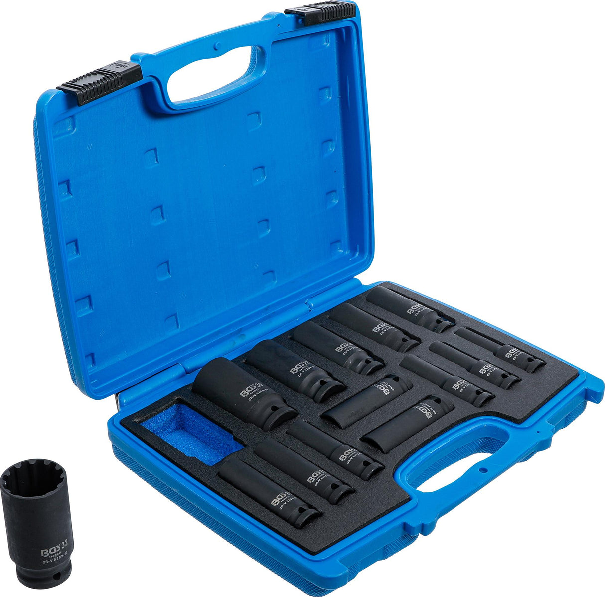 IMPACT SOCKET SET GEAR LOCK | 12.5 MM (1/2") DRIVE | 10 - 32 MM | 14 PCS. (5209)