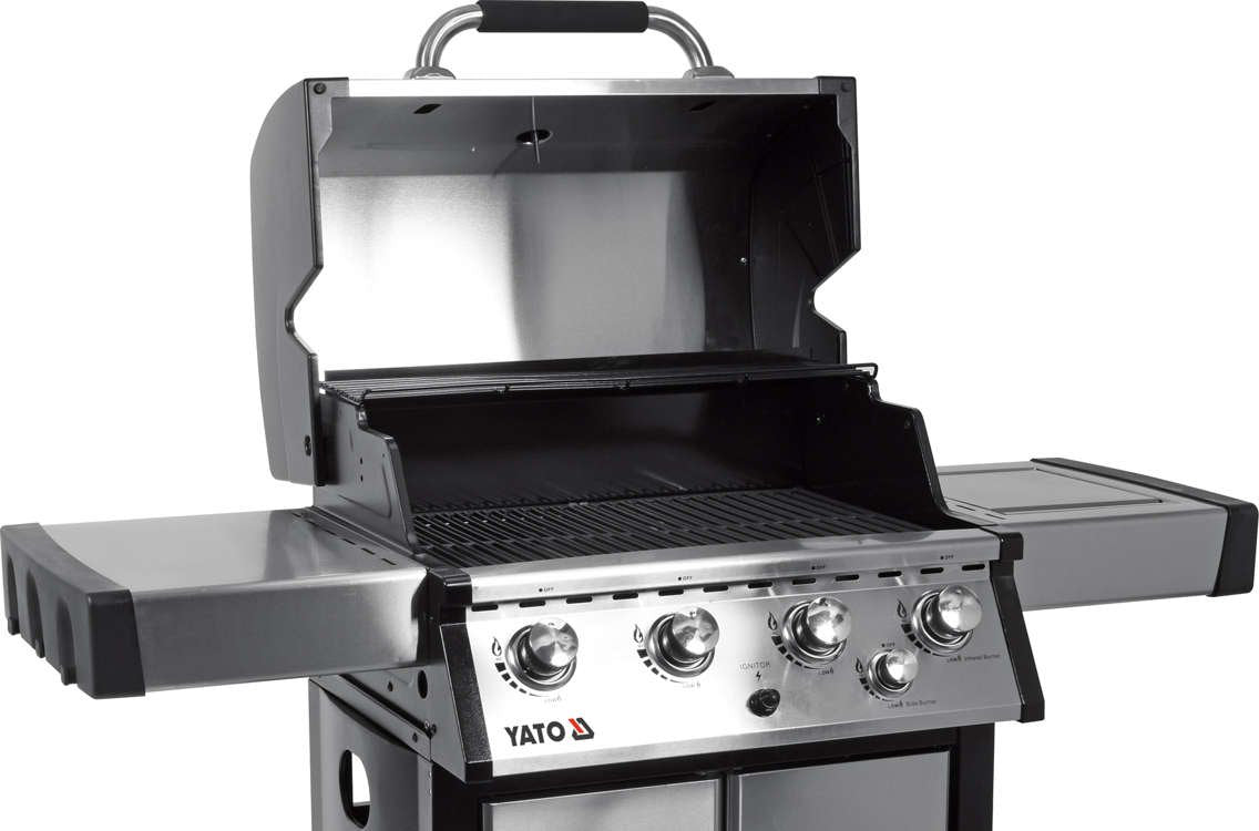 GAS BBQ GRILL YOKATE 4+1 STAINLESS STEEL 17,5KW (YG-20013)