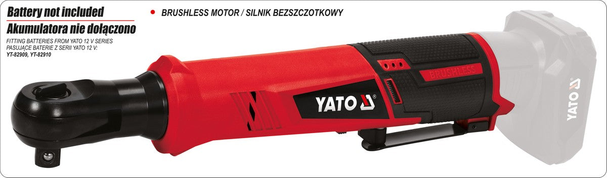 CORDLESS RATCHET 12V 1/2'' 80NM - BODY (YT-829021)