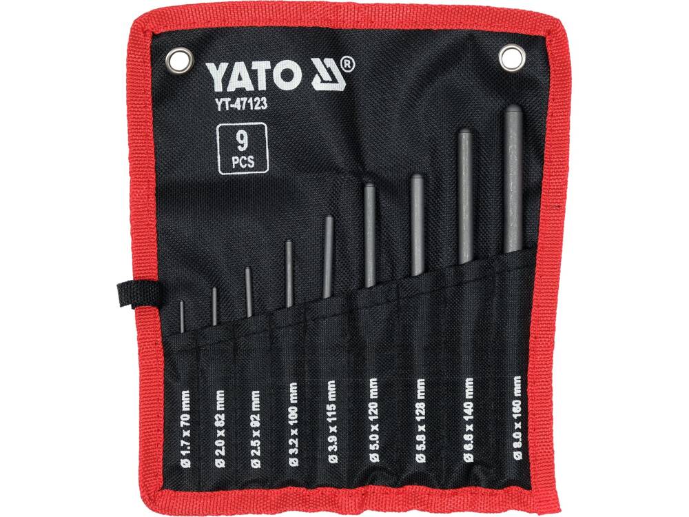 9 PCS ROLL PIN PUNCH SET (YT-47123)