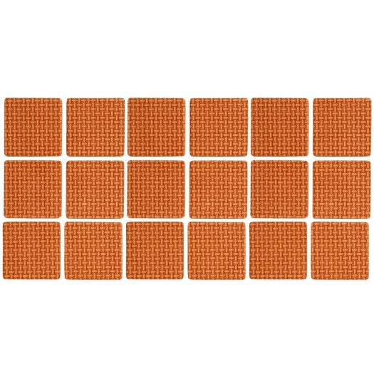 ADHESIVE PADS FOR FURNITURE BROWN 25X25MM | 18 PCS. (74892)