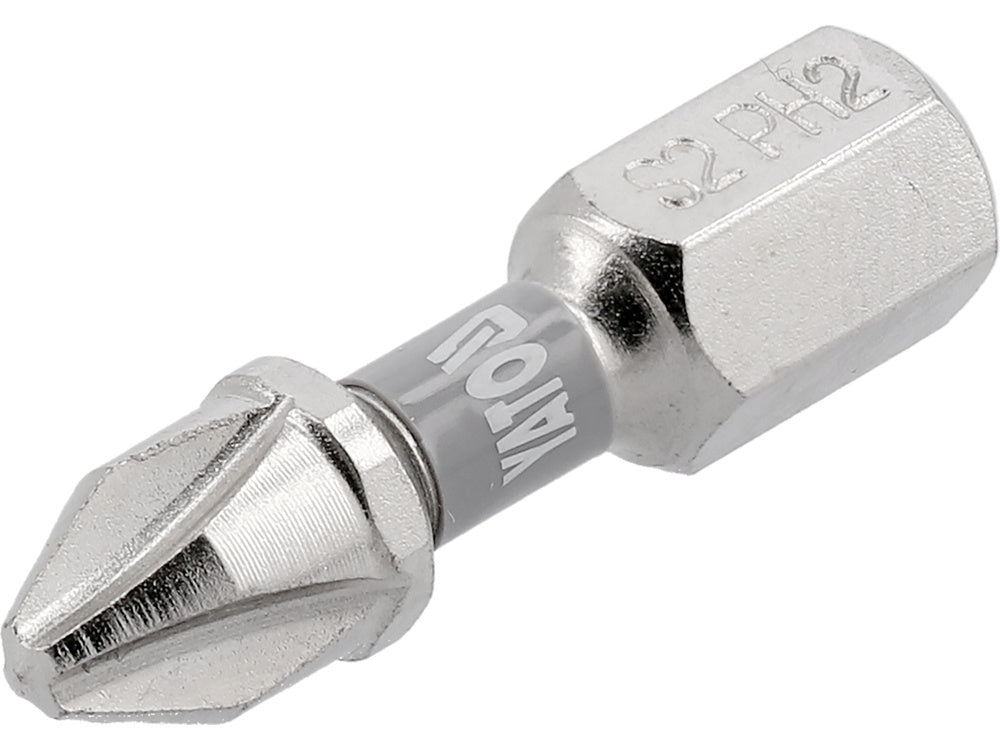 SCREWDRIVER BITS 1/4 25MM PH2 2 PCS NI (YT-78001)