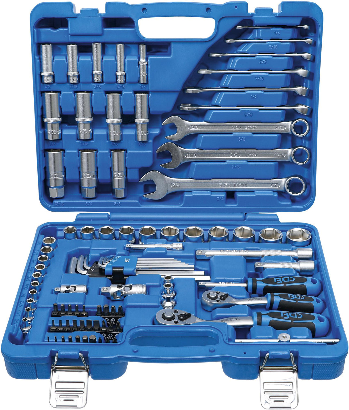 SOCKET SET HEXAGON | 6.3 MM (1/4") / 10 MM (3/8") | INCH SIZES | 92 PCS. (2299)