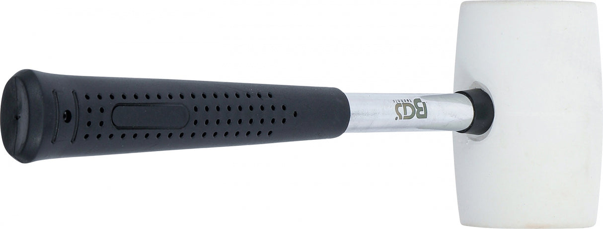 RUBBER HAMMER | METAL HANDLE | WHITE HEAD | Ø 48 MM | 250 G (70139)
