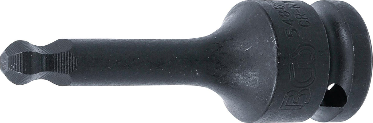 IMPACT BIT SOCKET | LENGTH 75 MM | 12.5 MM (1/2") DRIVE | INTERNAL HEXAGON WITH BALL HEAD 8 MM (5488-8)