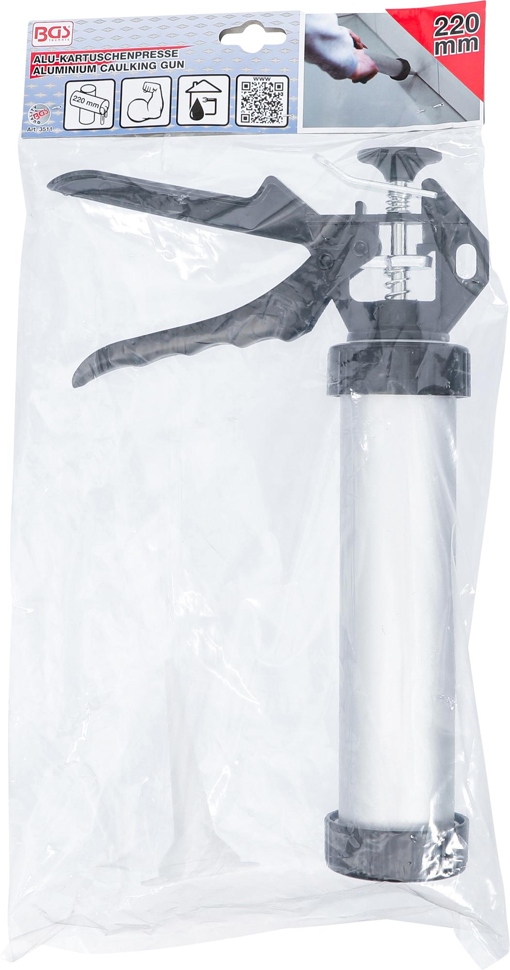 ALUMINIUM CAULKING GUN, FOR CARTRIDGES | 220 MM (3511)