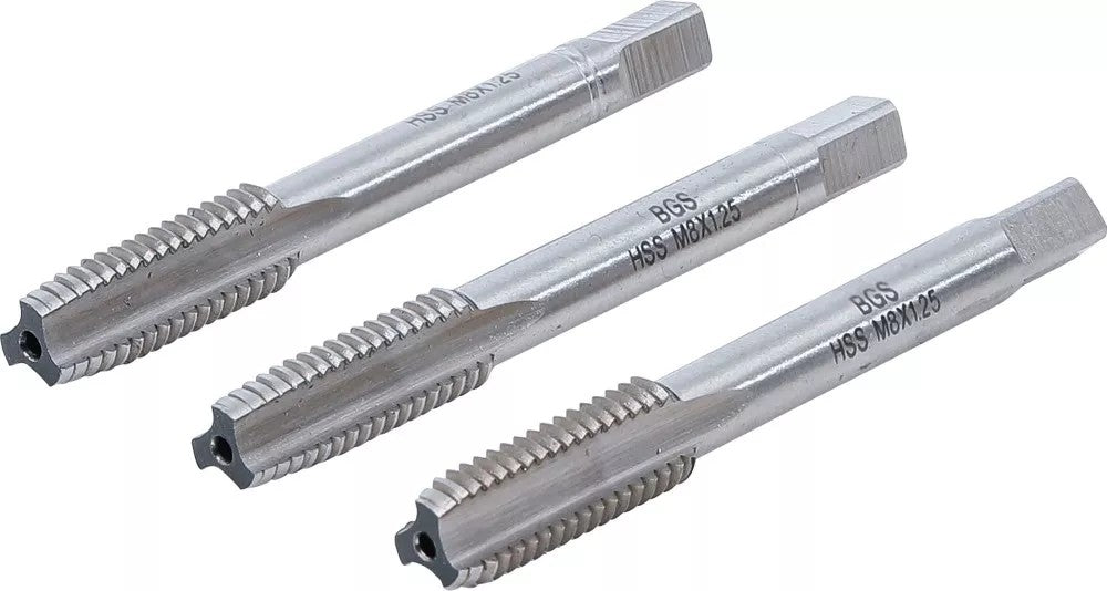 TAP SET | STARTER, PLUG, BOTTOMING TAP | HSS-G | M8 X 1.25 | 3 PCS. (934)