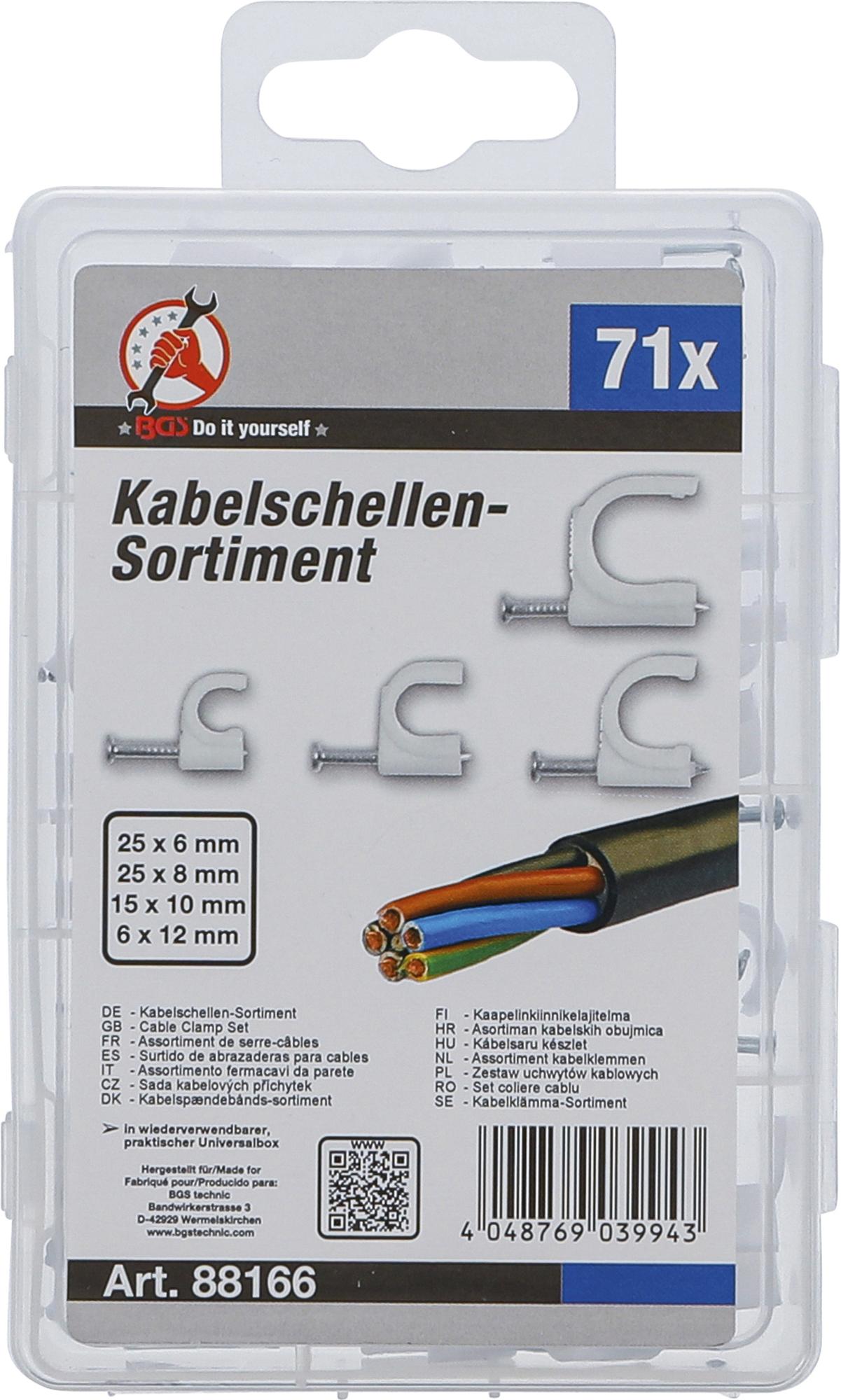 CABLE CLAMP SET | 71 PCS. (88166)