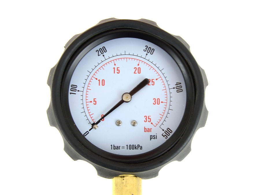 OIL PRESSURE GAUGE WITH ADAPTERS | 0-500 PSI | LONG HOSE (57675V)