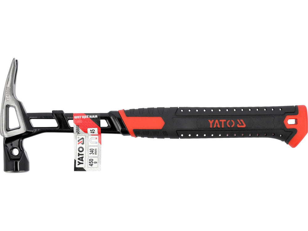 CLAW HAMMER WITH METAL HANDLE 450G 16OZ (YT-45660)