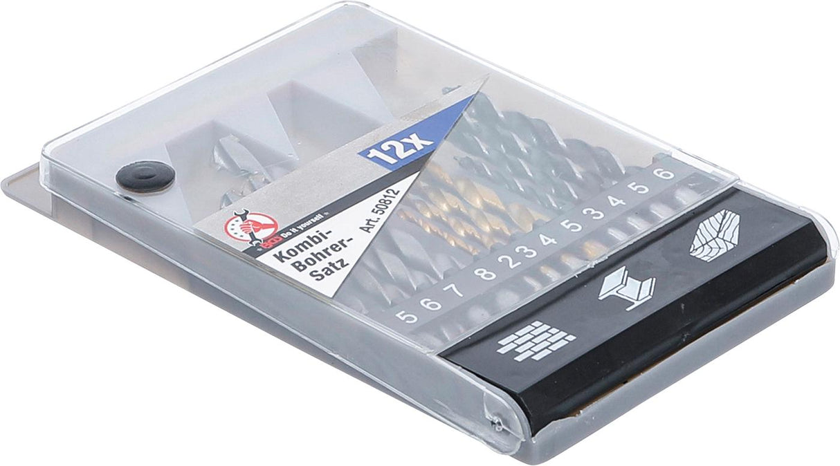 COMBINATION DRILL SET | 2 - 8 MM | 12 PCS. (50812)