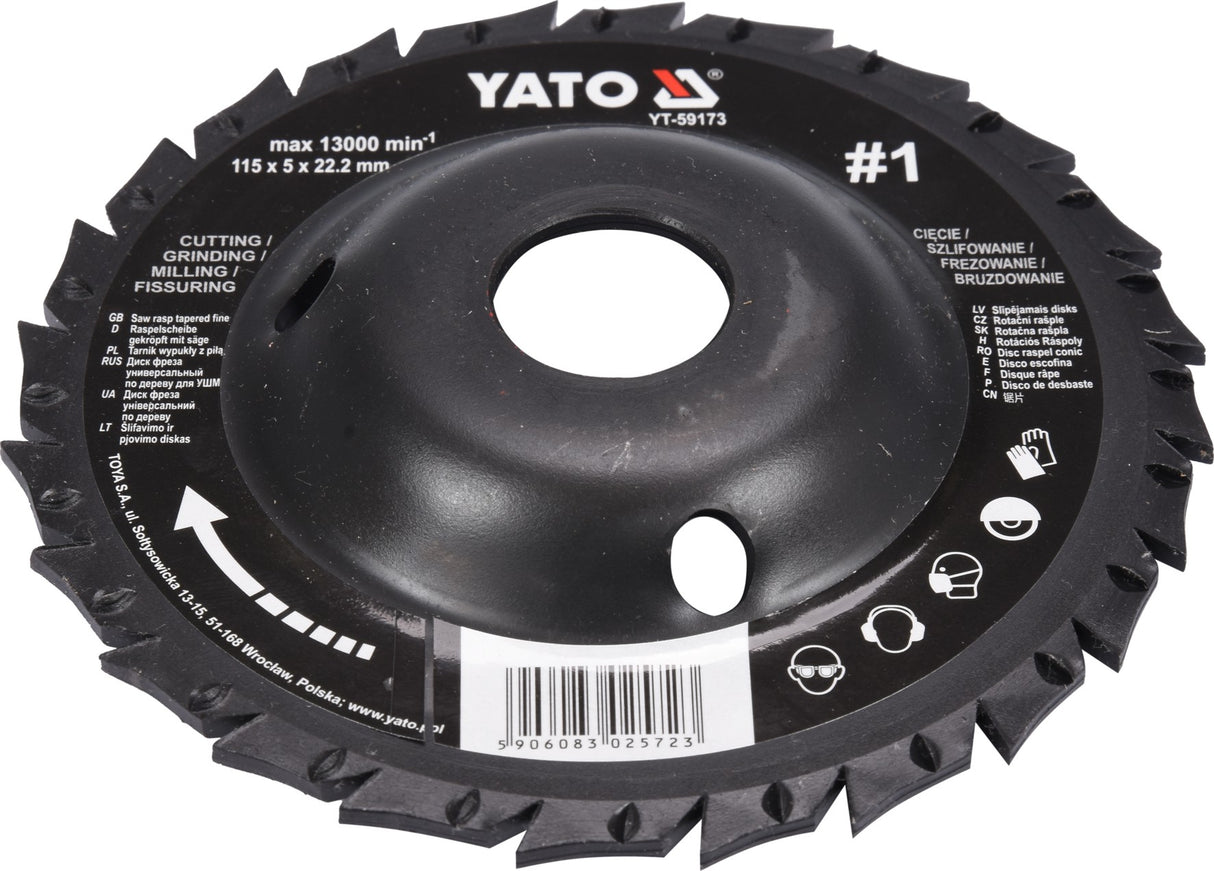 DISC/CUTTER FOR WOOD 115 MM, NO1 (YT-59173)